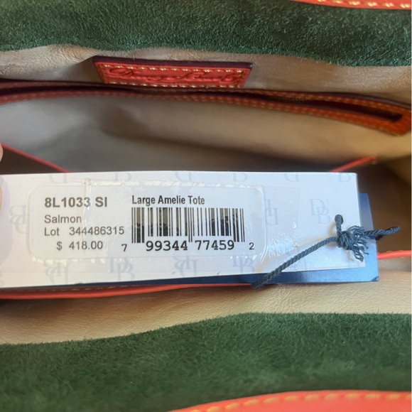 Rare Salmon Large Amelia Tote in Vachetta Florentine Leather Dooney & Bourke - Picture 14 of 16